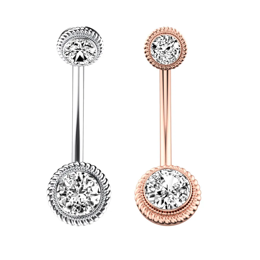1PCS Crystal Belly Button Ring 14G Butterfly Belly Piercing Ombligo Oreja Steel Long Dangle Flower Navel Rings Sexy Body Jewelry