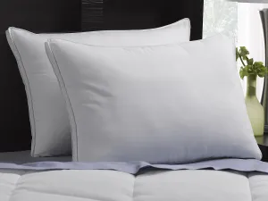 2 Pack Exquisite Hotel Gusseted Memory Fiber Pillows /  Queen Size