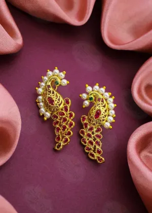 ADORABLE PEACOCK EARRINGS