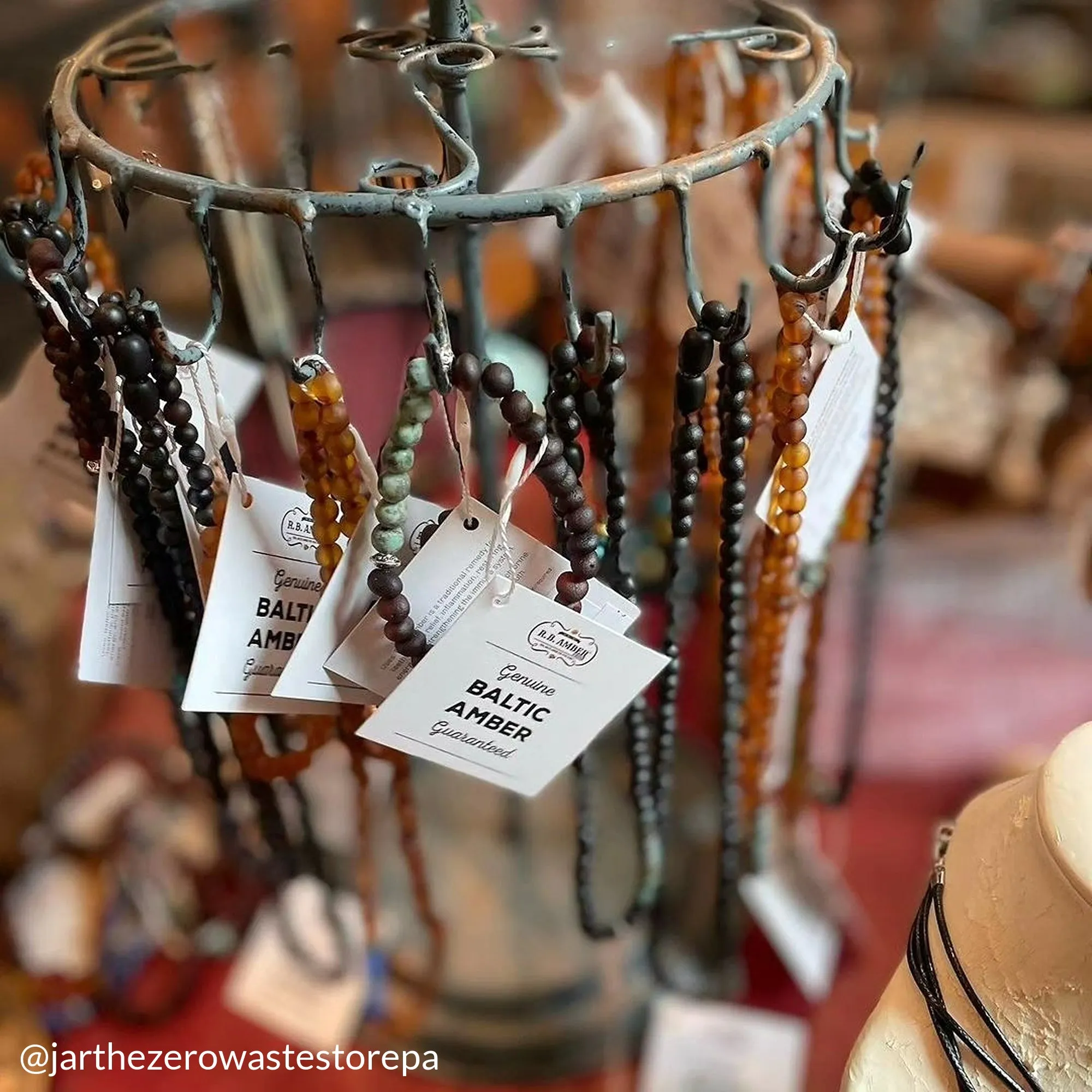 Adults | Pure Copper   Raw Cognac Amber Necklace