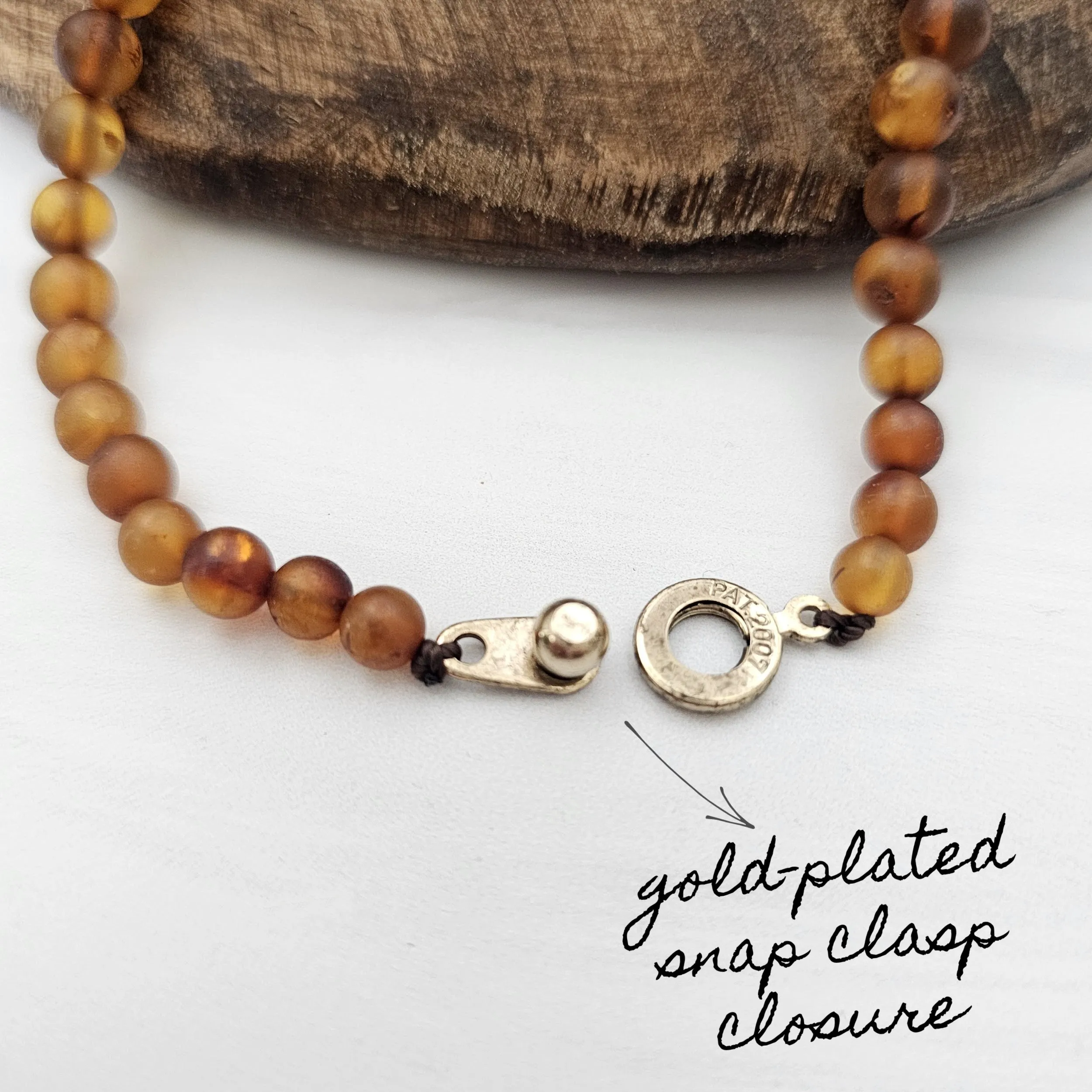 Adults | Pure Copper   Raw Cognac Amber Necklace