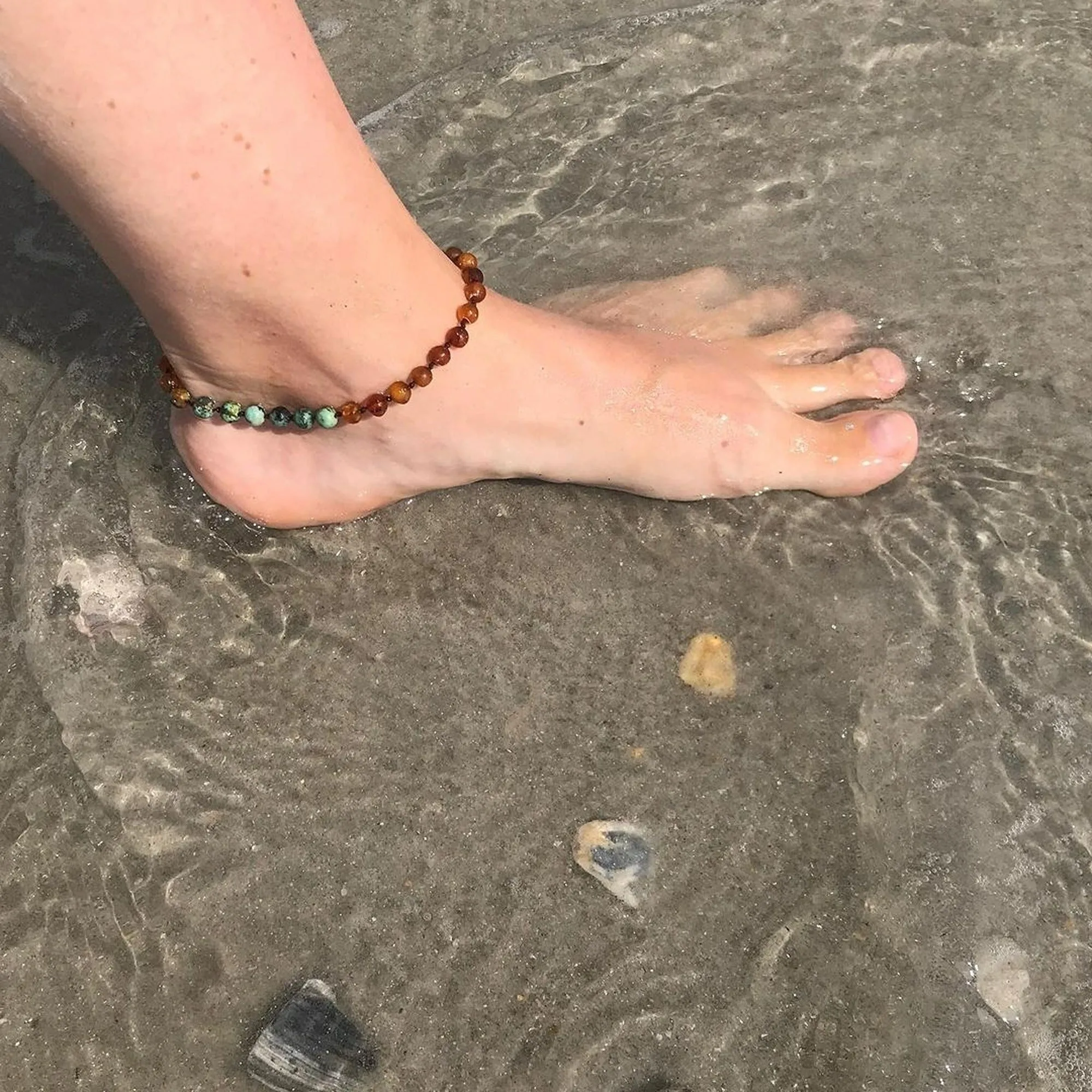 Adults | Raw Cherry Baltic Amber Anklet
