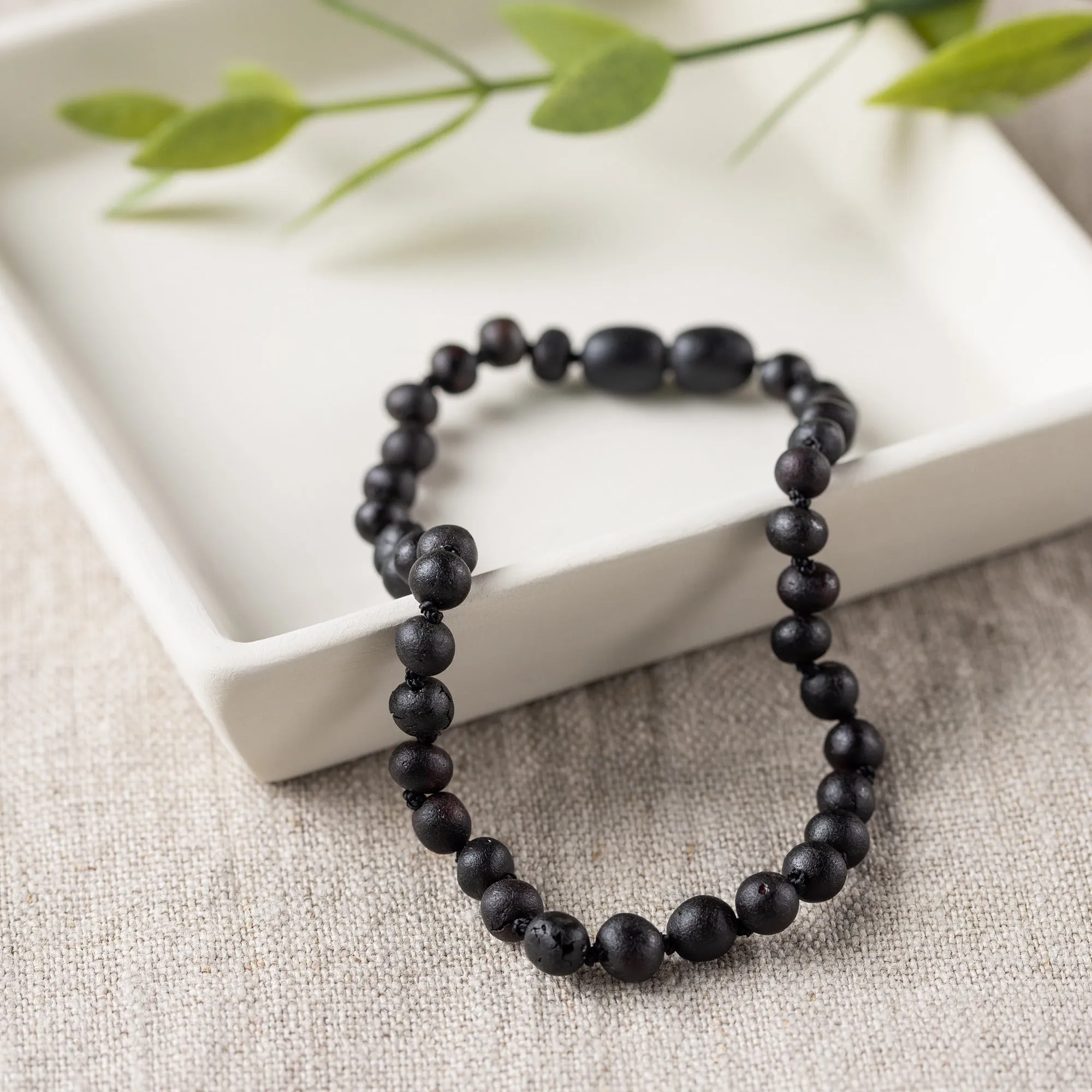 Adults | Raw Cherry Baltic Amber Anklet