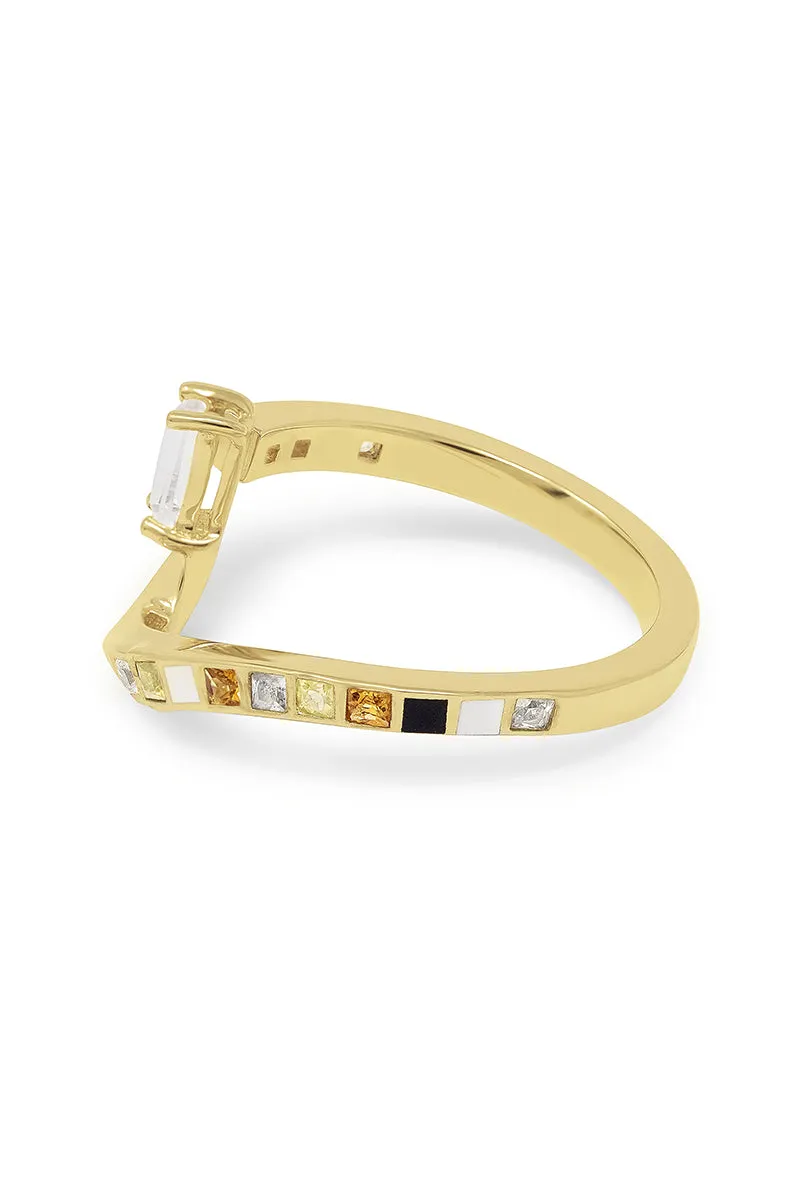 ALEXI RING IN GOLD PLATED SILVER