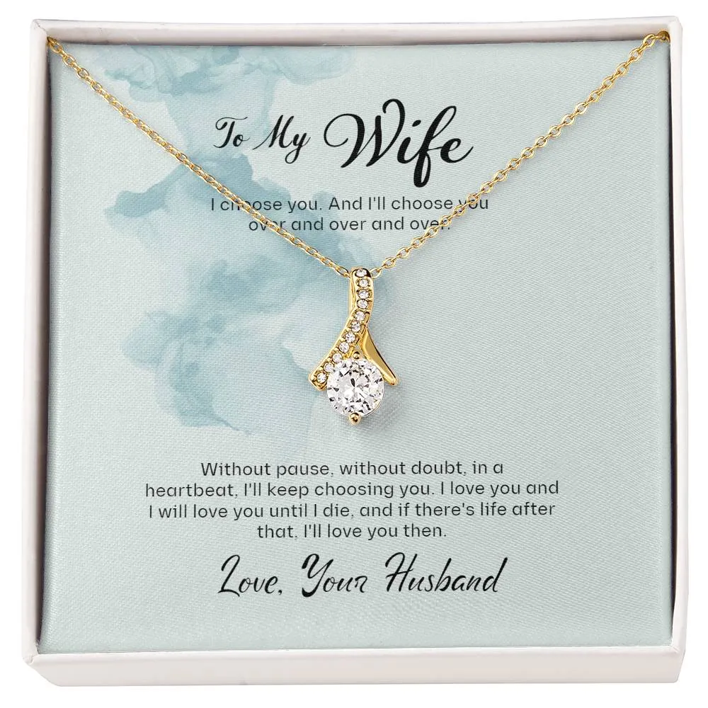 Alluring Beauty Necklace For Wife (Yellow & White Gold Variants)