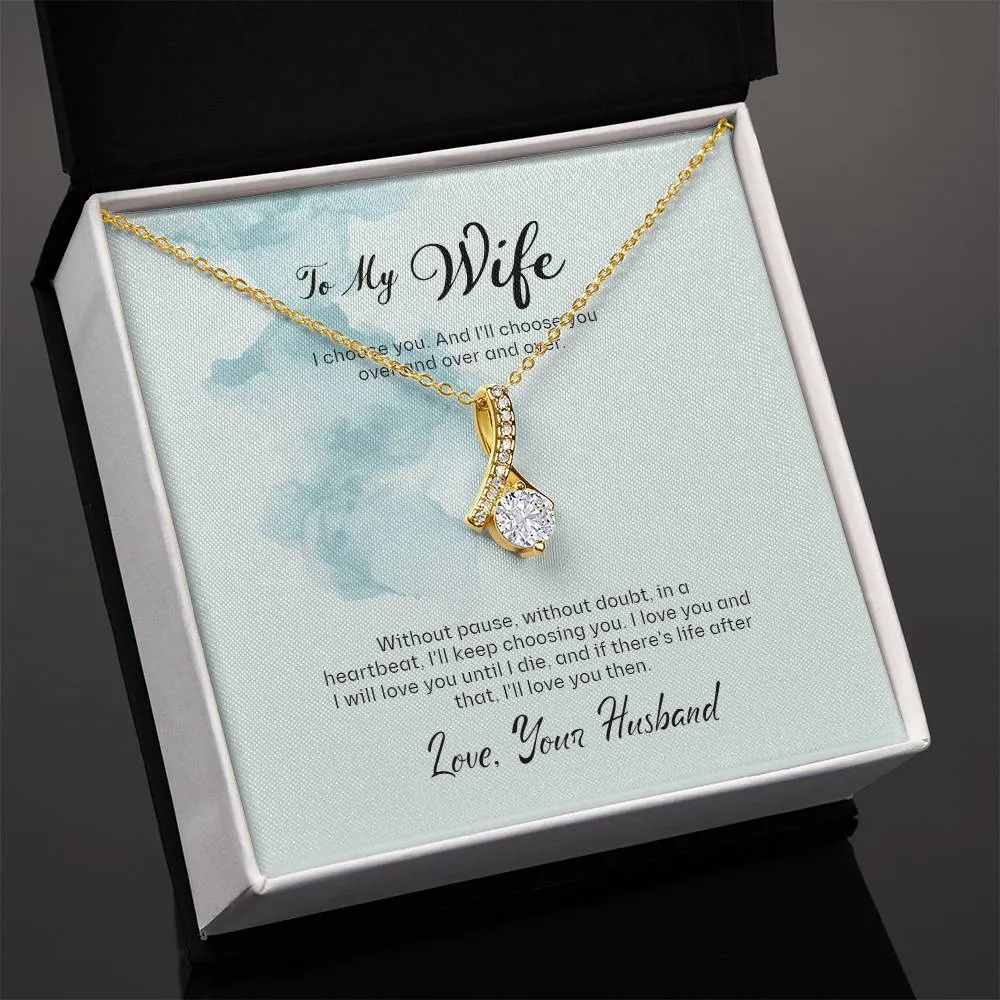 Alluring Beauty Necklace For Wife (Yellow & White Gold Variants)