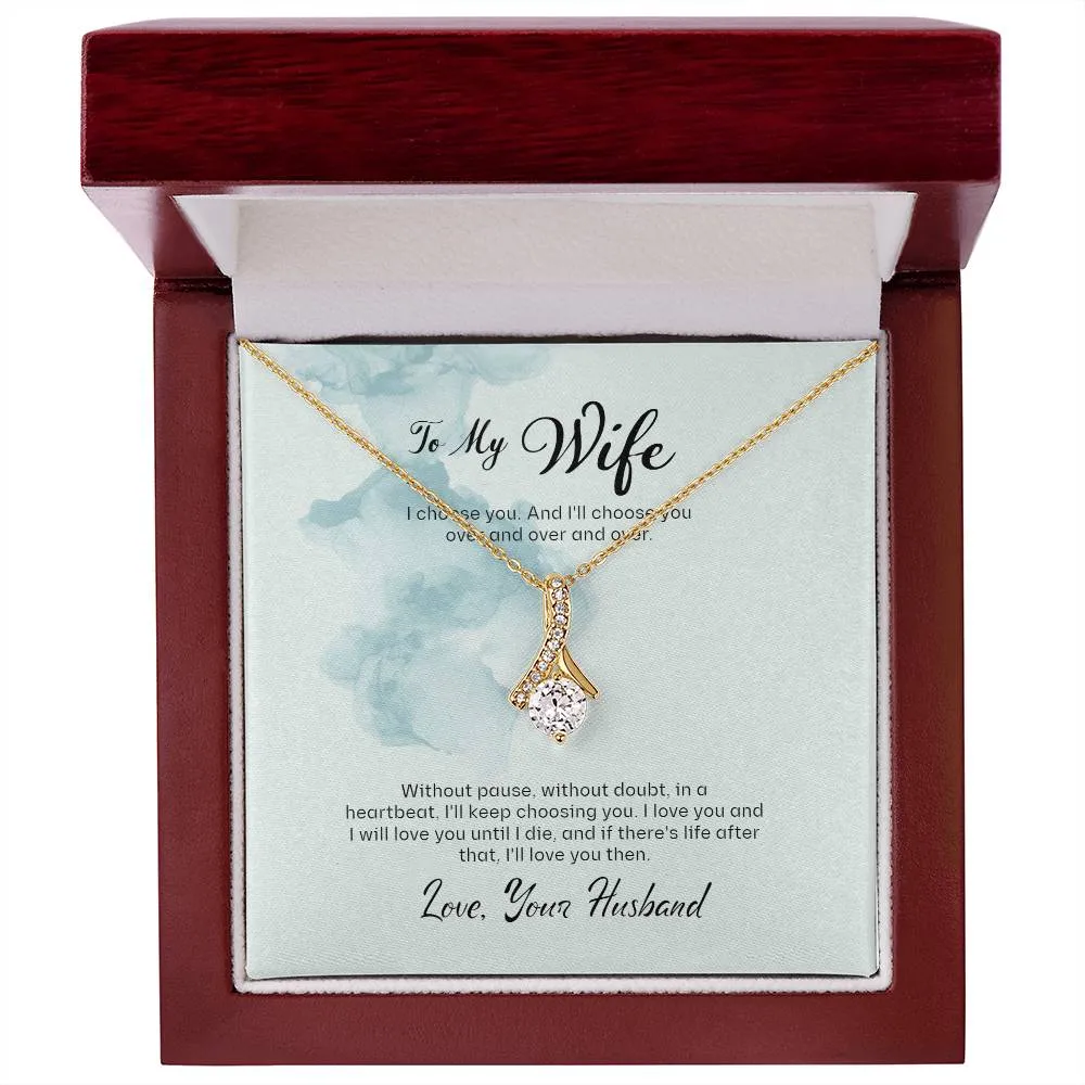 Alluring Beauty Necklace For Wife (Yellow & White Gold Variants)
