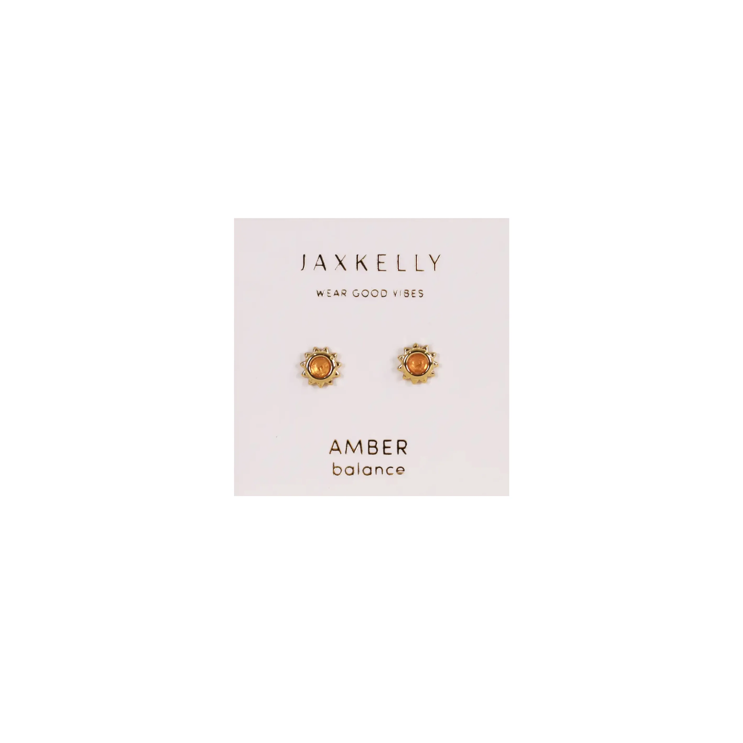 Amber Sun Stud Earrings