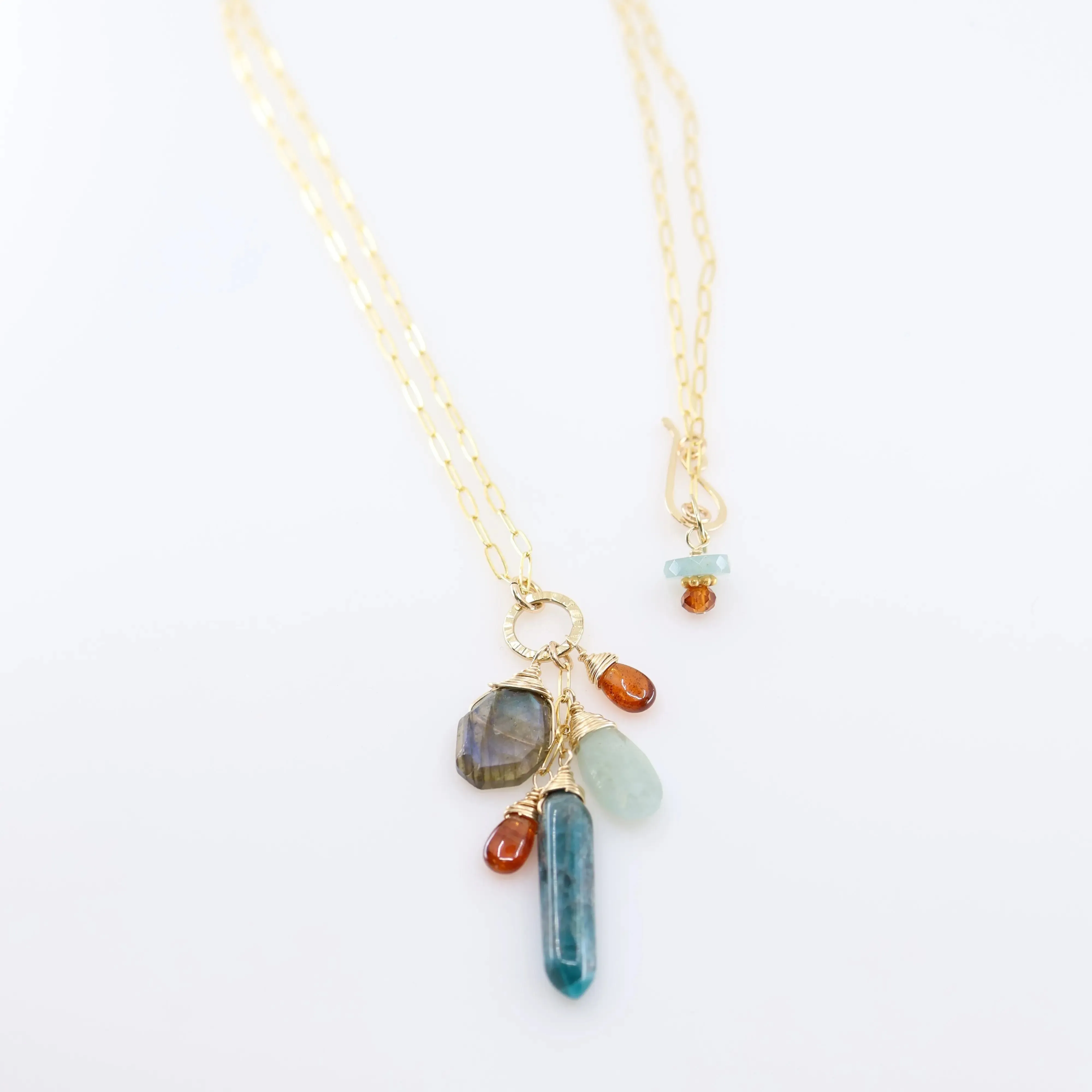 Apatite Point Gemstone Cascade Necklace