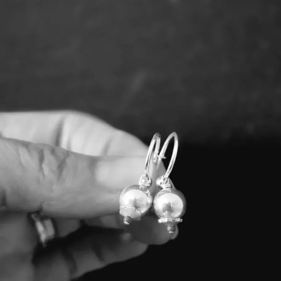 Bliss Bud Half Hoop Stud Earrings