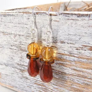 Carnelian/Amber Earrings