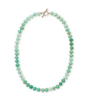 Chrysoprase & Aquamarine 14k Gold Necklace