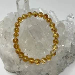 Citrine 8mm 2-Piece Round Bracelet Set