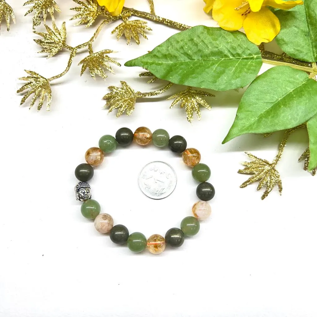 Citrine Pyrite & Green Aventurine Bracelet Alternate beads (Luck and Abundance)