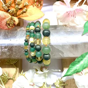 Citrine Pyrite & Green Aventurine Bracelet Alternate beads (Luck and Abundance)