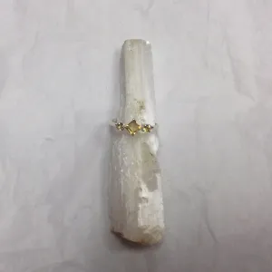 Citrine Ring Three Stone - Size 5