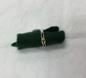 Citrine Ring with open cut design, size 9