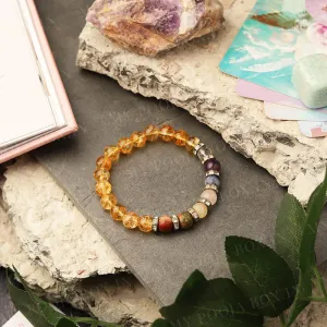 Citrine with 7 Chakra Bracelet