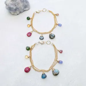 Dauphiné - Topaz Multi-Gemstone Gold Bracelet