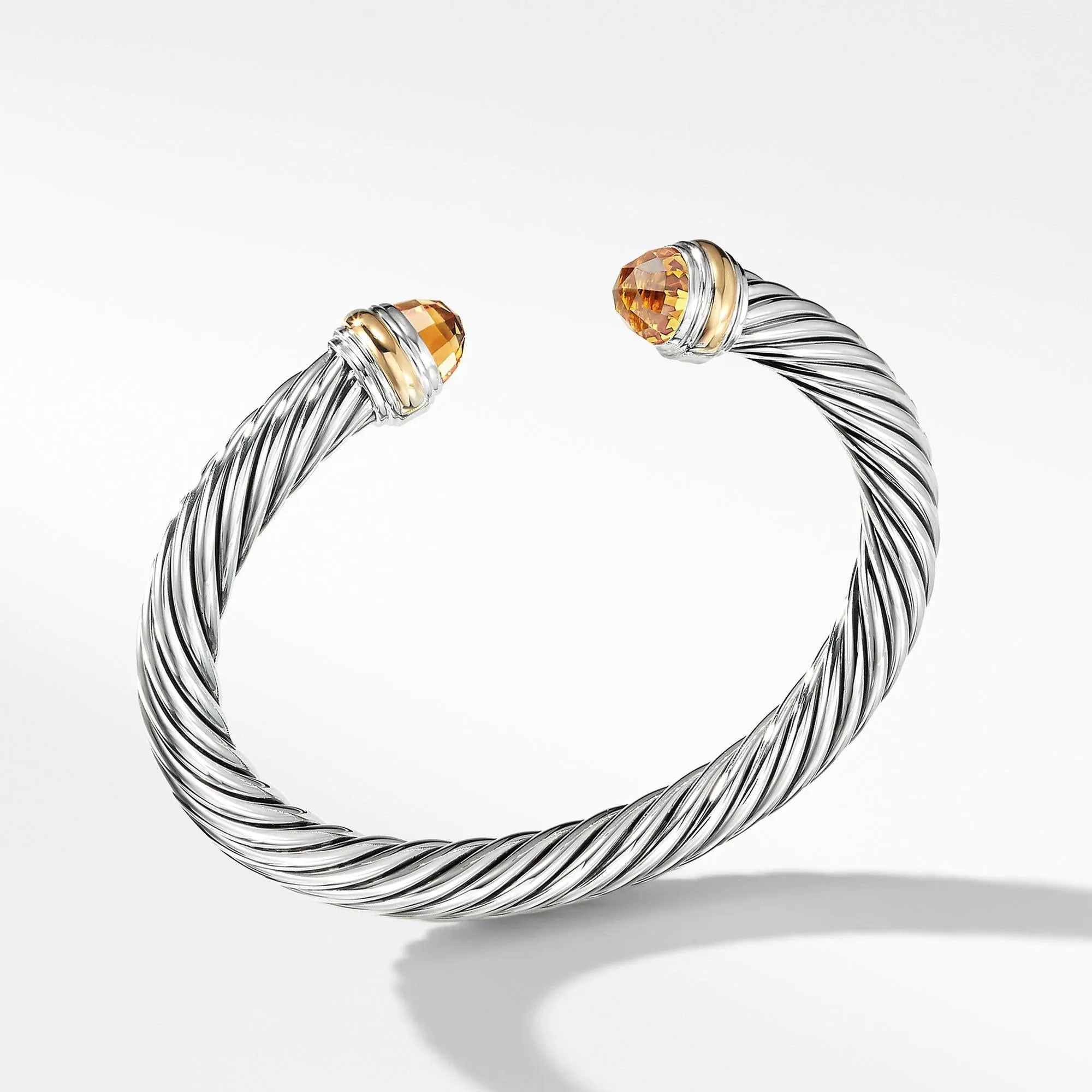David Yurman Cable Classic Collection Bracelet with Citrine and 14k Yellow Gold, 7mm
