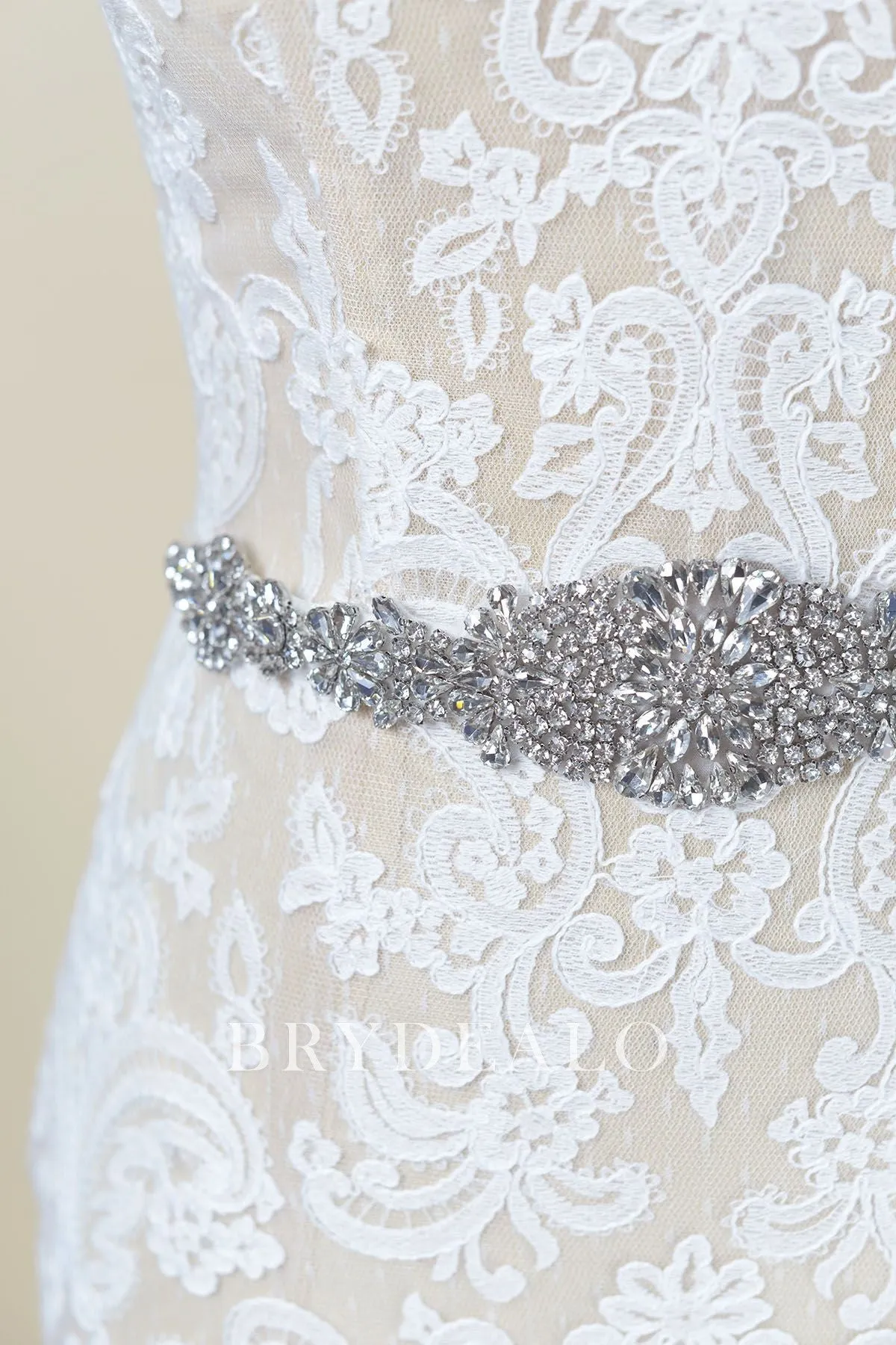 Designer Exquisite Rhinestones Wedding Sash