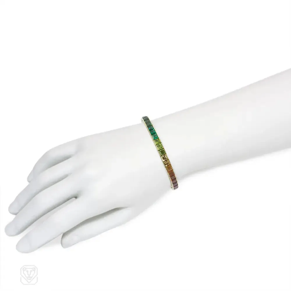 Estate rainbow line bracelet