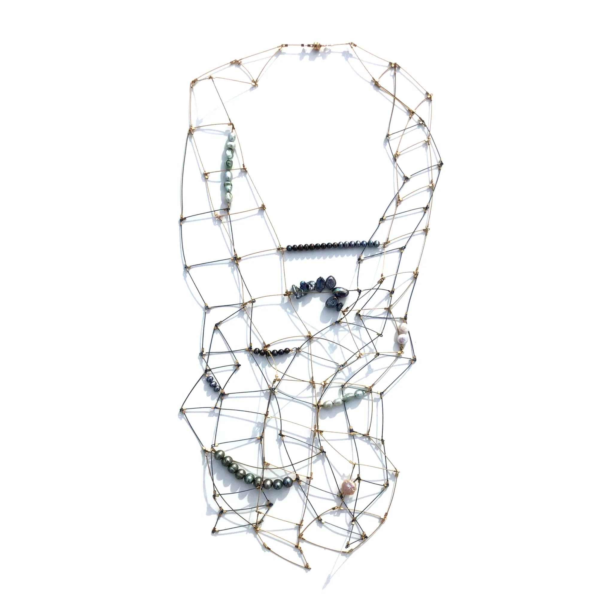 Gamut: Multi Ladder Necklace with Stones