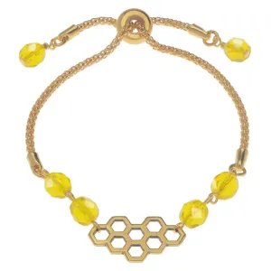 Golden Honeycomb Adjustable Bracelet