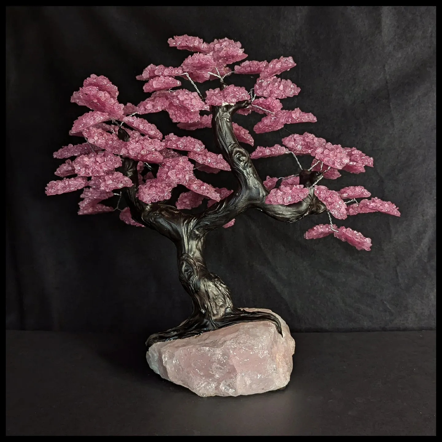 GST208sz7 Gemstone Tree - Rose Quartz