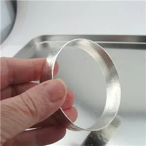 Hadar Designers Israel Handmade Artistic 925 Silver Hammered Bangle Bracelet (vY