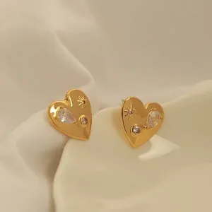 Heart Zircon Earring