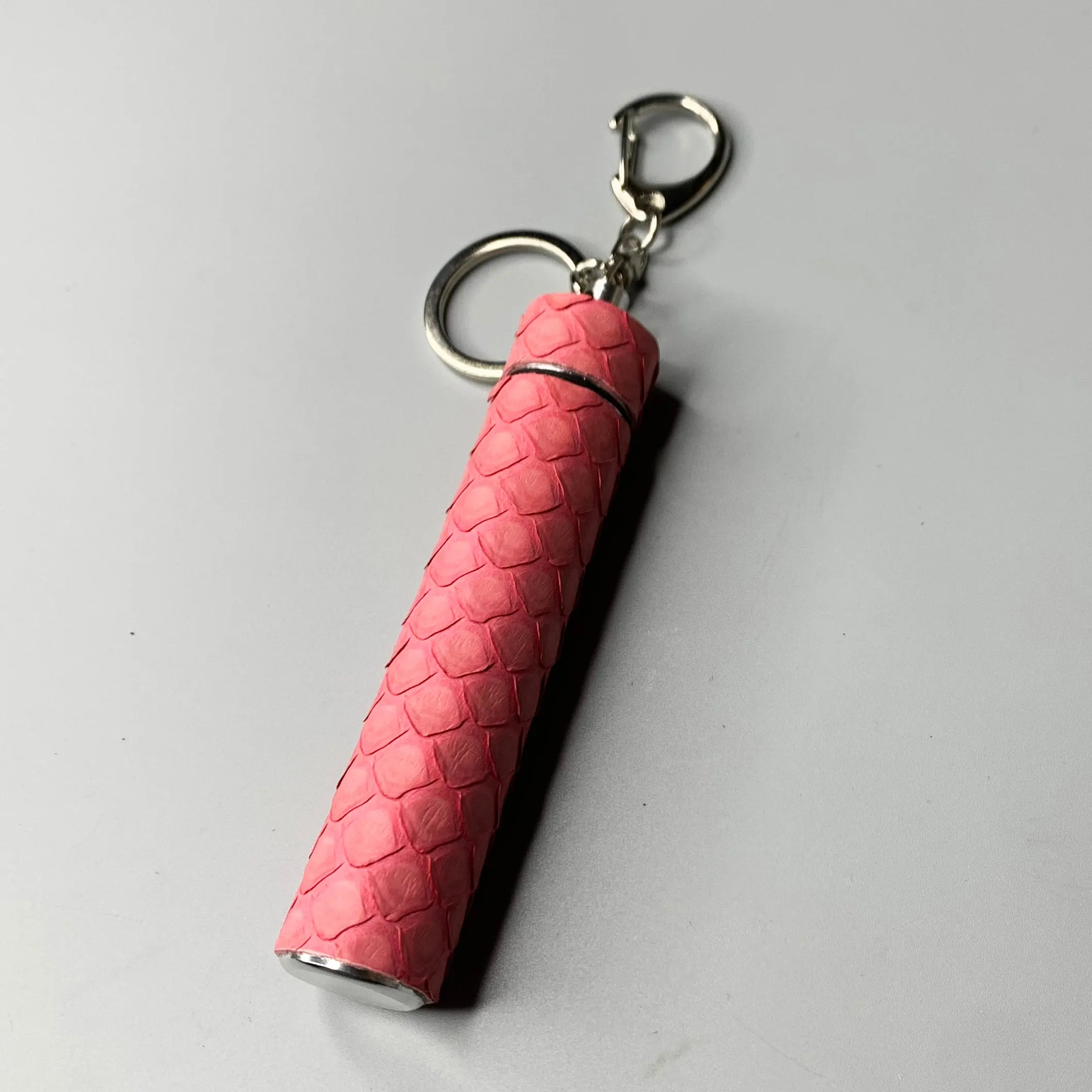 J Travel Key Charm in Pink Python