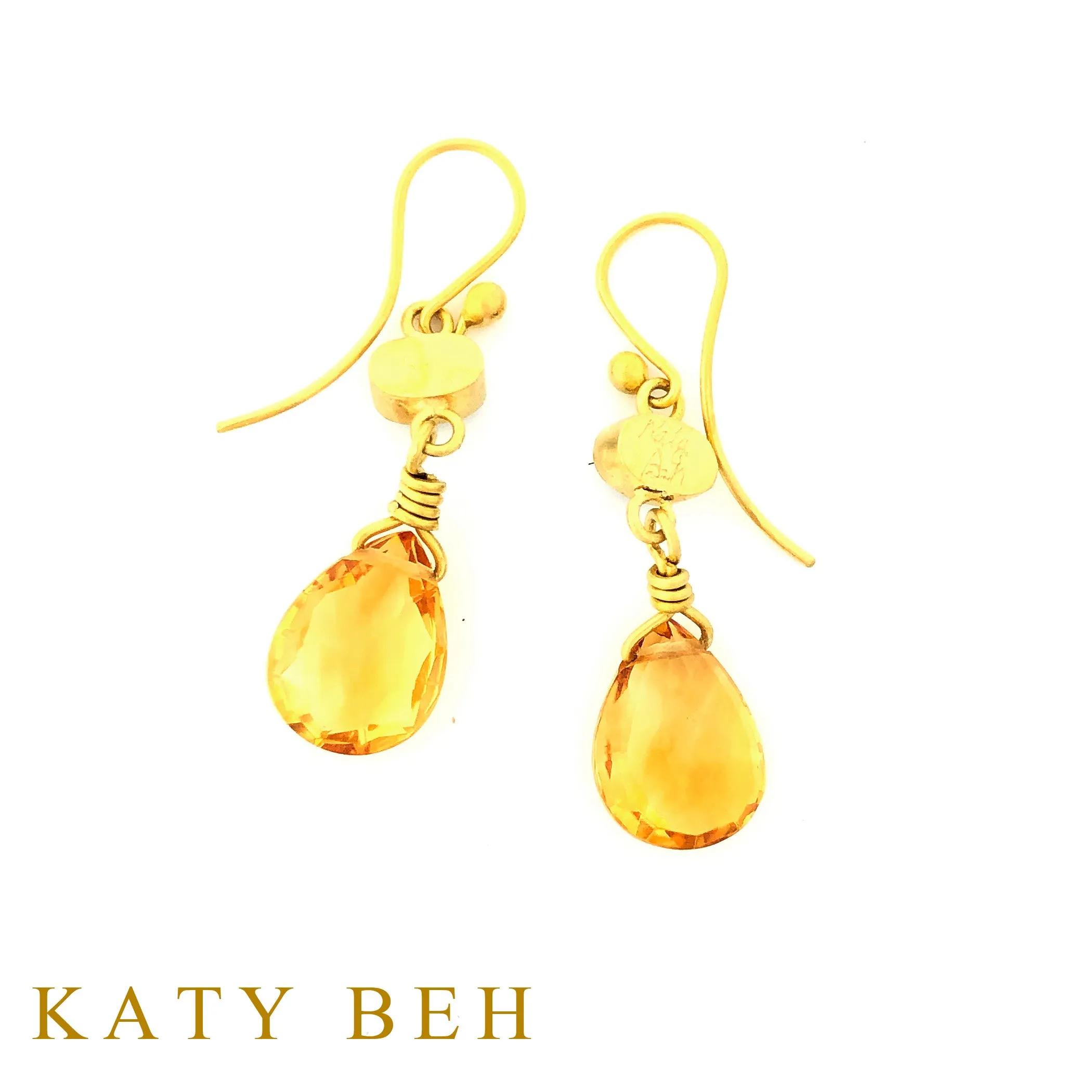 Margaret Apatite and Citrine Earrings