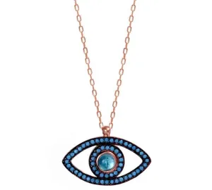 MARINA EVIL EYE ROSE GOLD NECKLACE