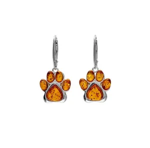 MILENA Earrings Silver and Baltic Amber - PAW