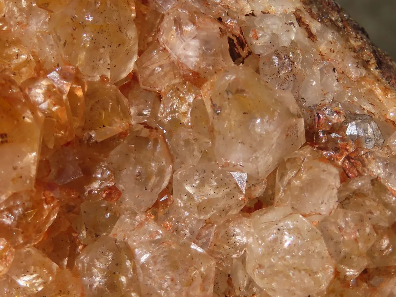 Natural Golden Limonite Quartz Clusters x 5 From Zambia