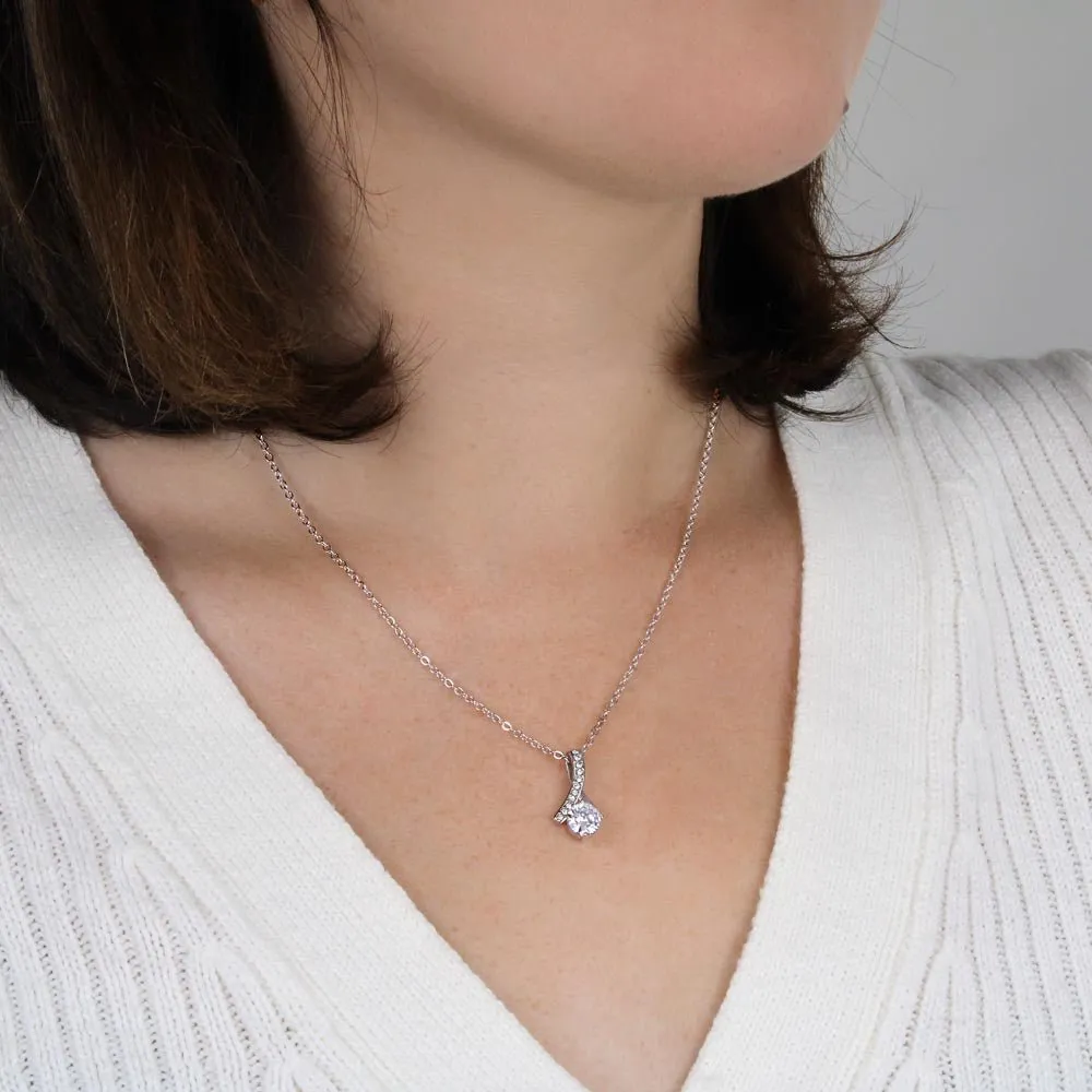 Necklace For Husband's Mum-Silver Alluring Necklace