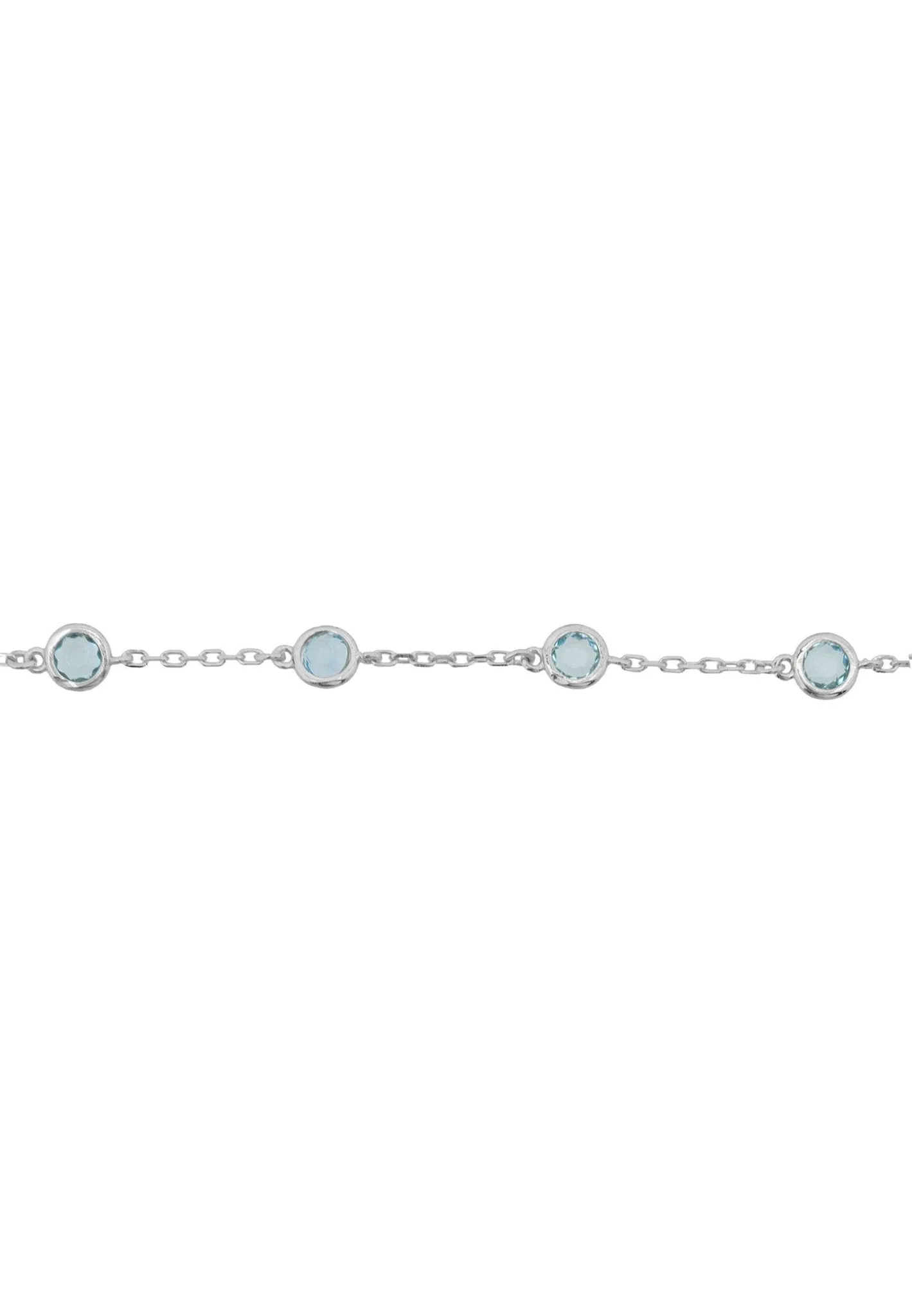 Palermo Bracelet Silver Blue Topaz