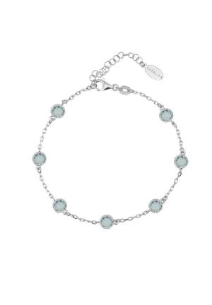 Palermo Bracelet Silver Blue Topaz