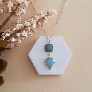 Raw Aquamarine Pendant Necklace, , March Birthstone Crystal