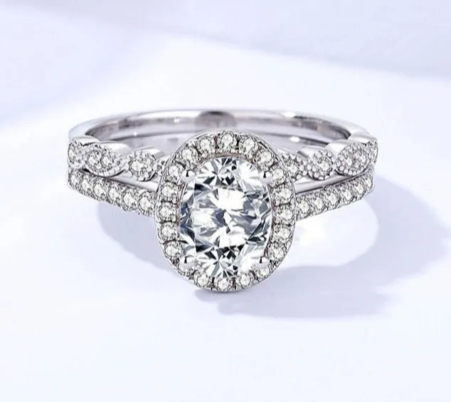 Ring pigeon egg moissanite ring women's s925 sterling silver  light luxury ring micro-set ring