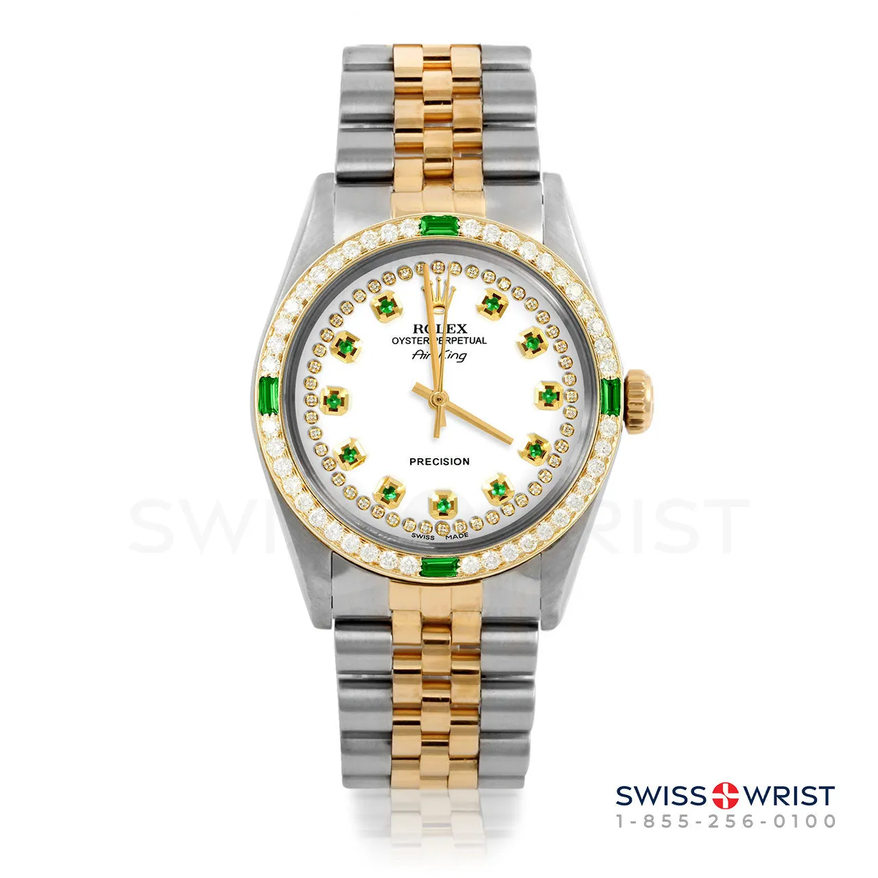 Rolex Air King 34mm | 5500-TT-WHT-STRE-4EMD-JBL