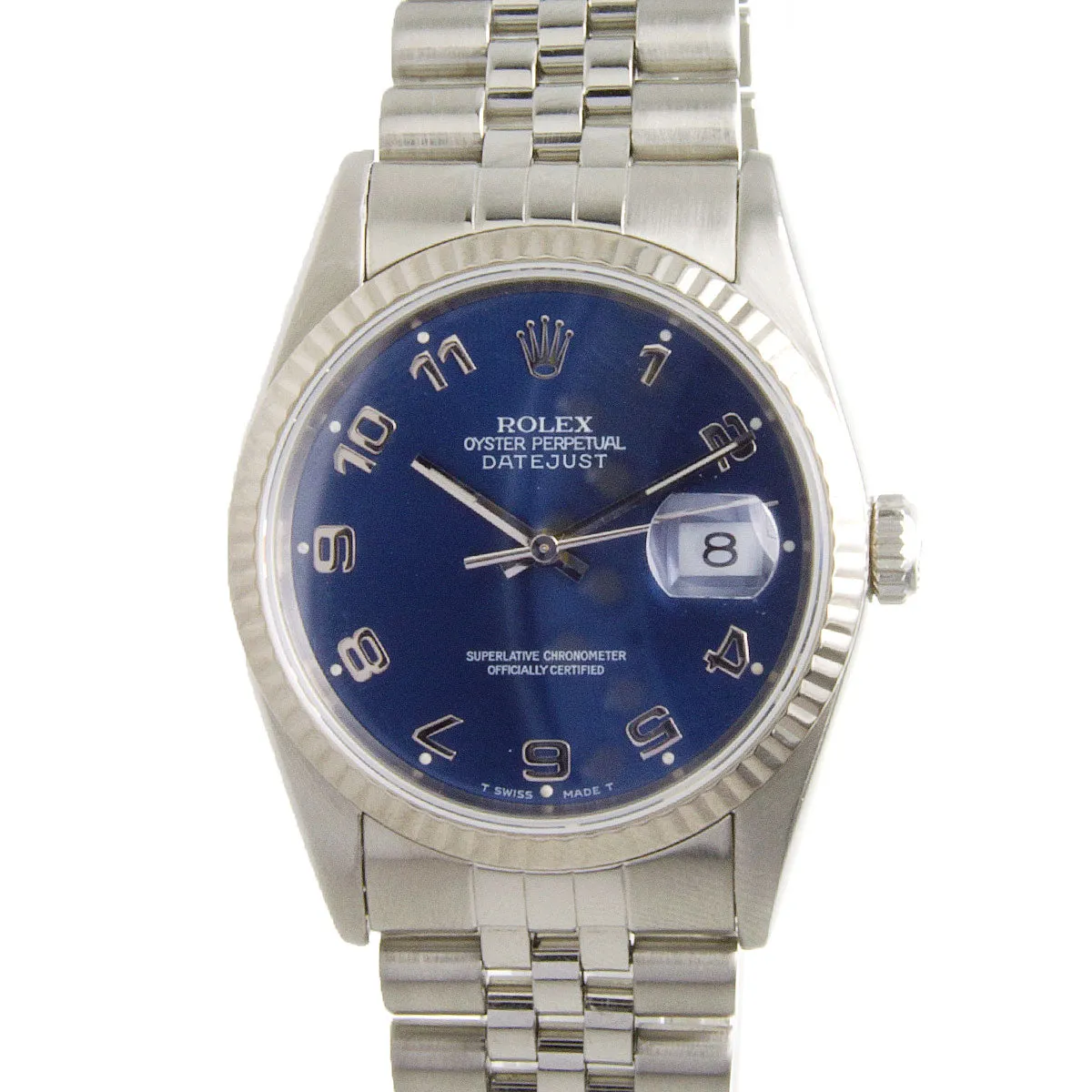 Rolex Datejust SS Blue Arabic Dial