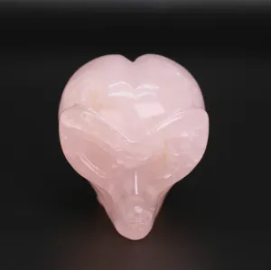Rose quartz alien head