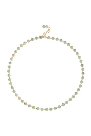 Small Classic Link Aquamarine Necklace