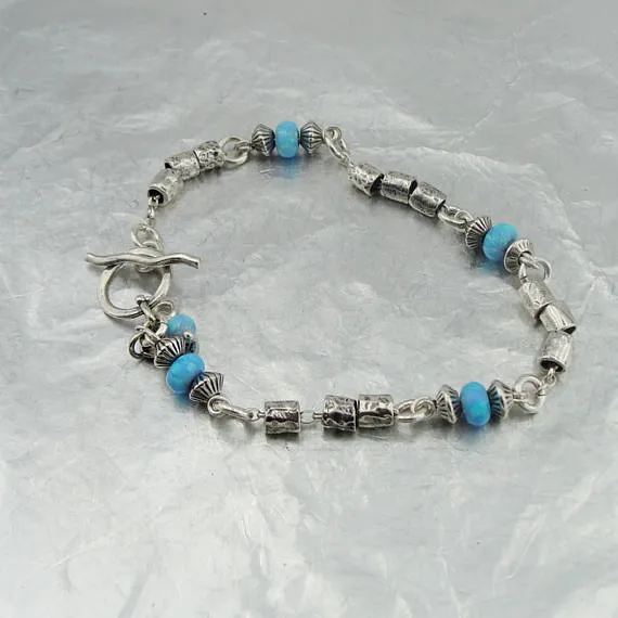 Sterling silver & Blue Stone Bracelet