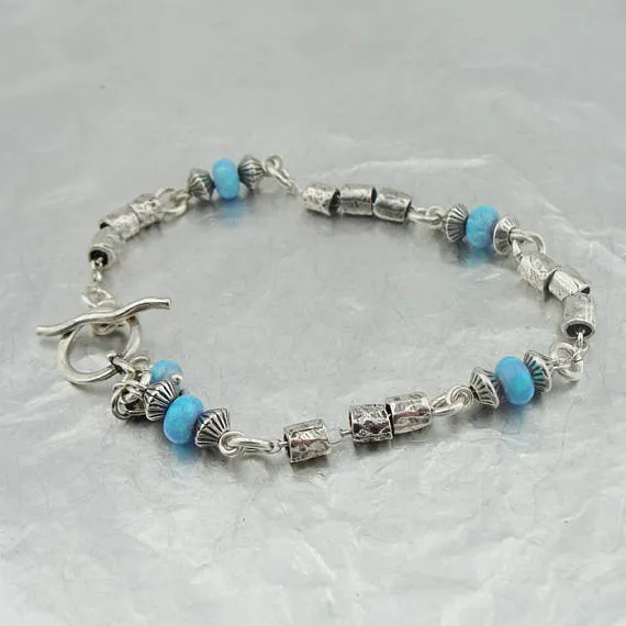 Sterling silver & Blue Stone Bracelet