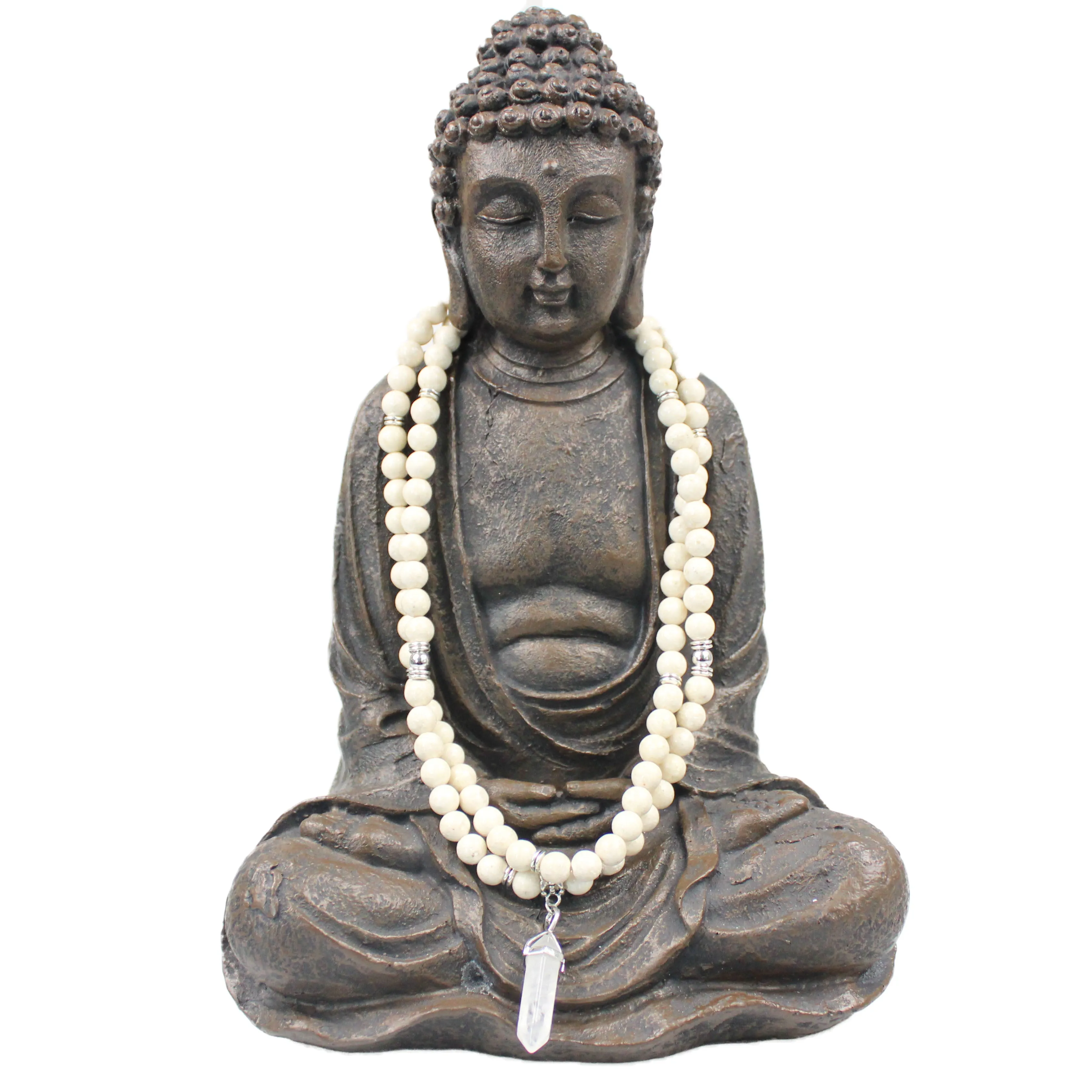 White Turquoise Mala Prayer Beads